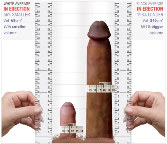 A simple one: comparing average penis sizes
