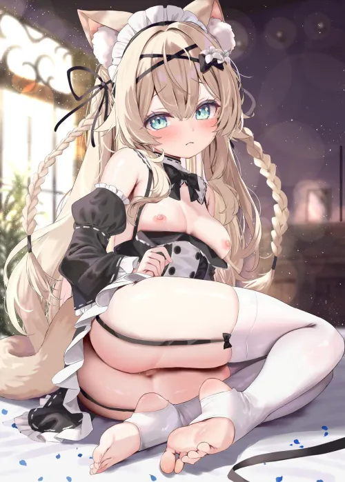 cute maid kitty