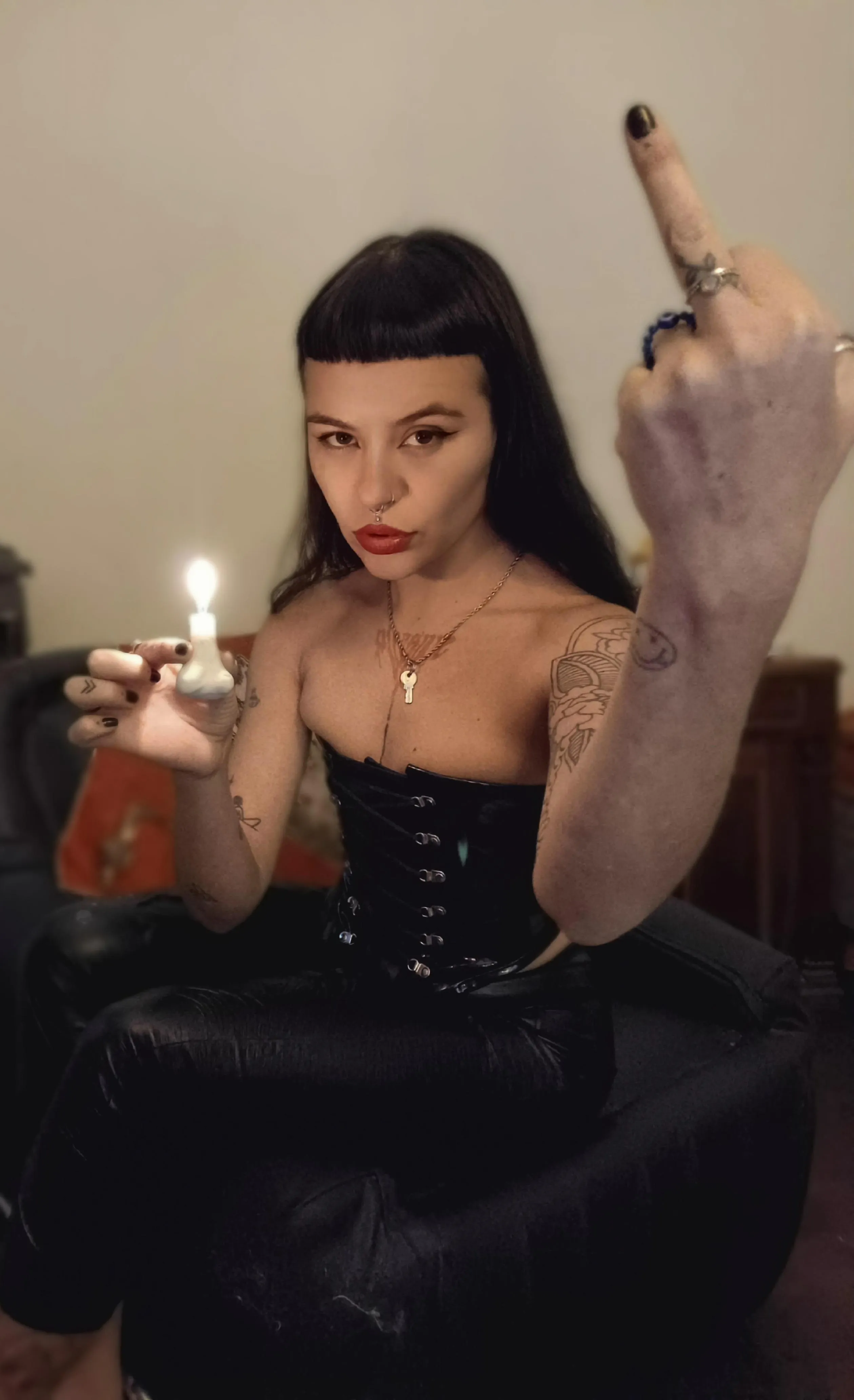 Even the candle is bigger than yours 👿