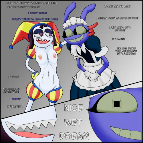 Femboy Jax and Evil Pomni