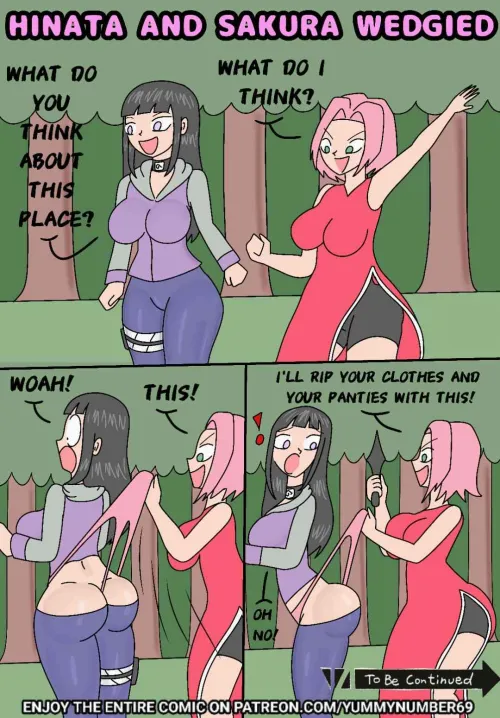 HINATA AND SAKURA WEDGIED