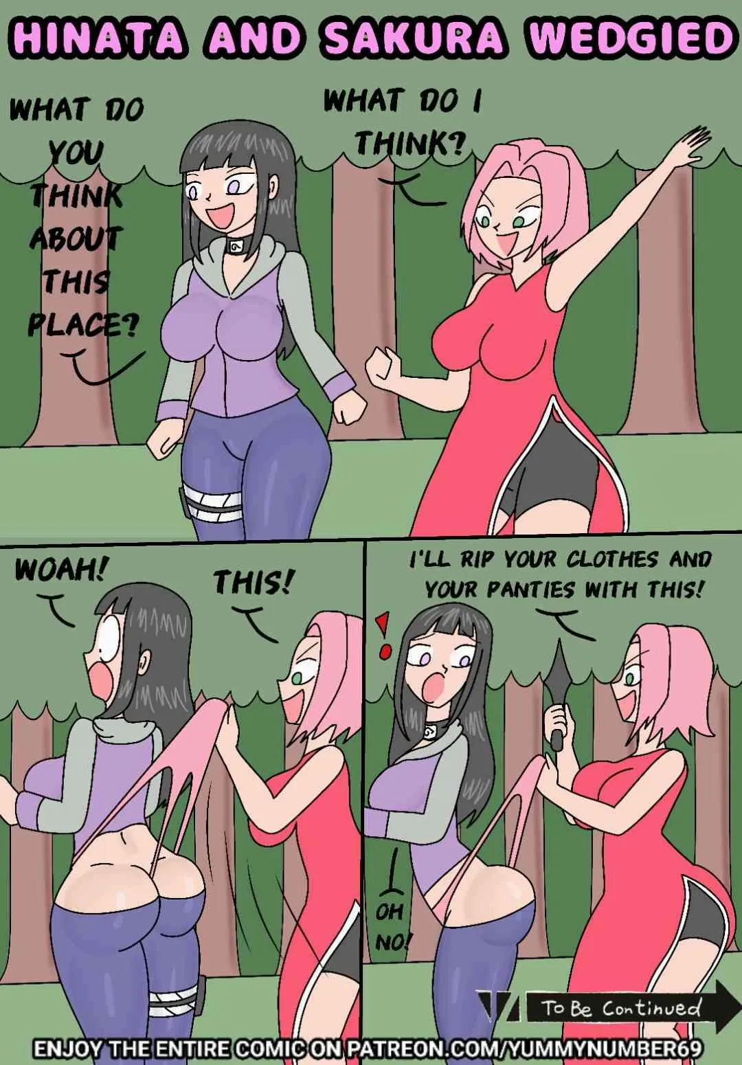 HINATA AND SAKURA WEDGIED