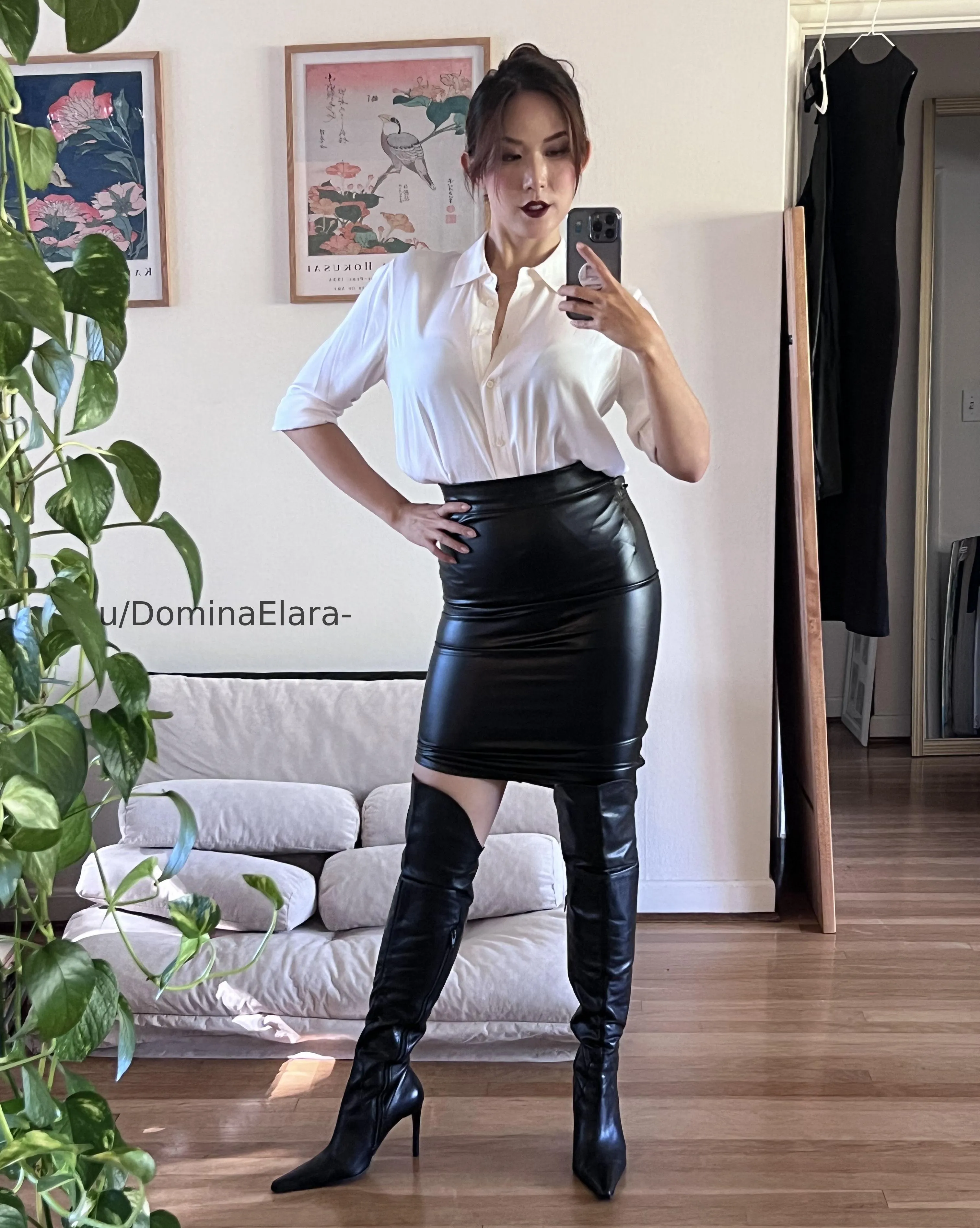 Love my leather skirt