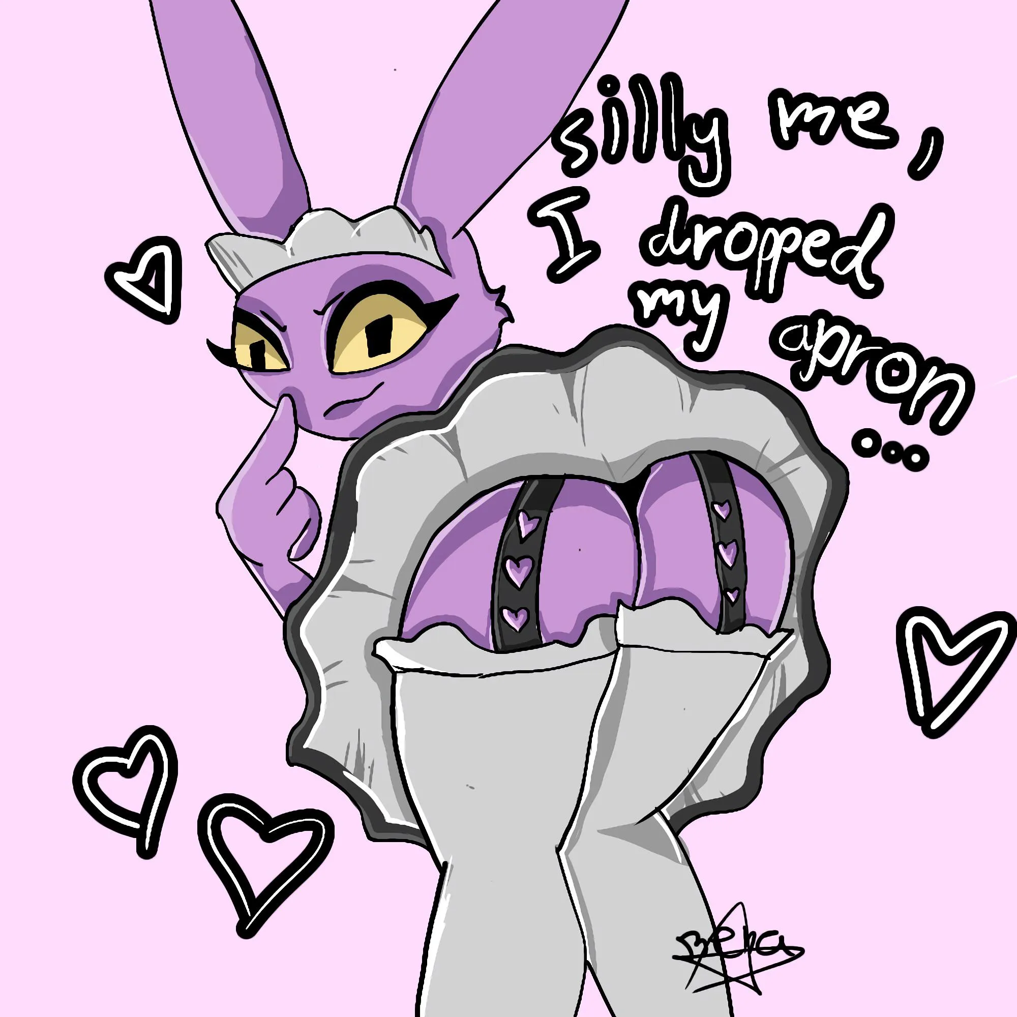 Maid Jax by me (@imjustasillyracoon on Instagram)