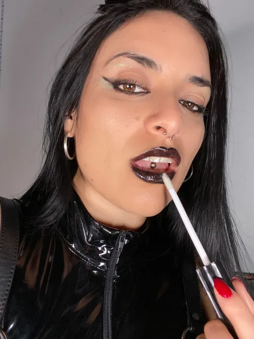 Matte black lipstick or gloss?