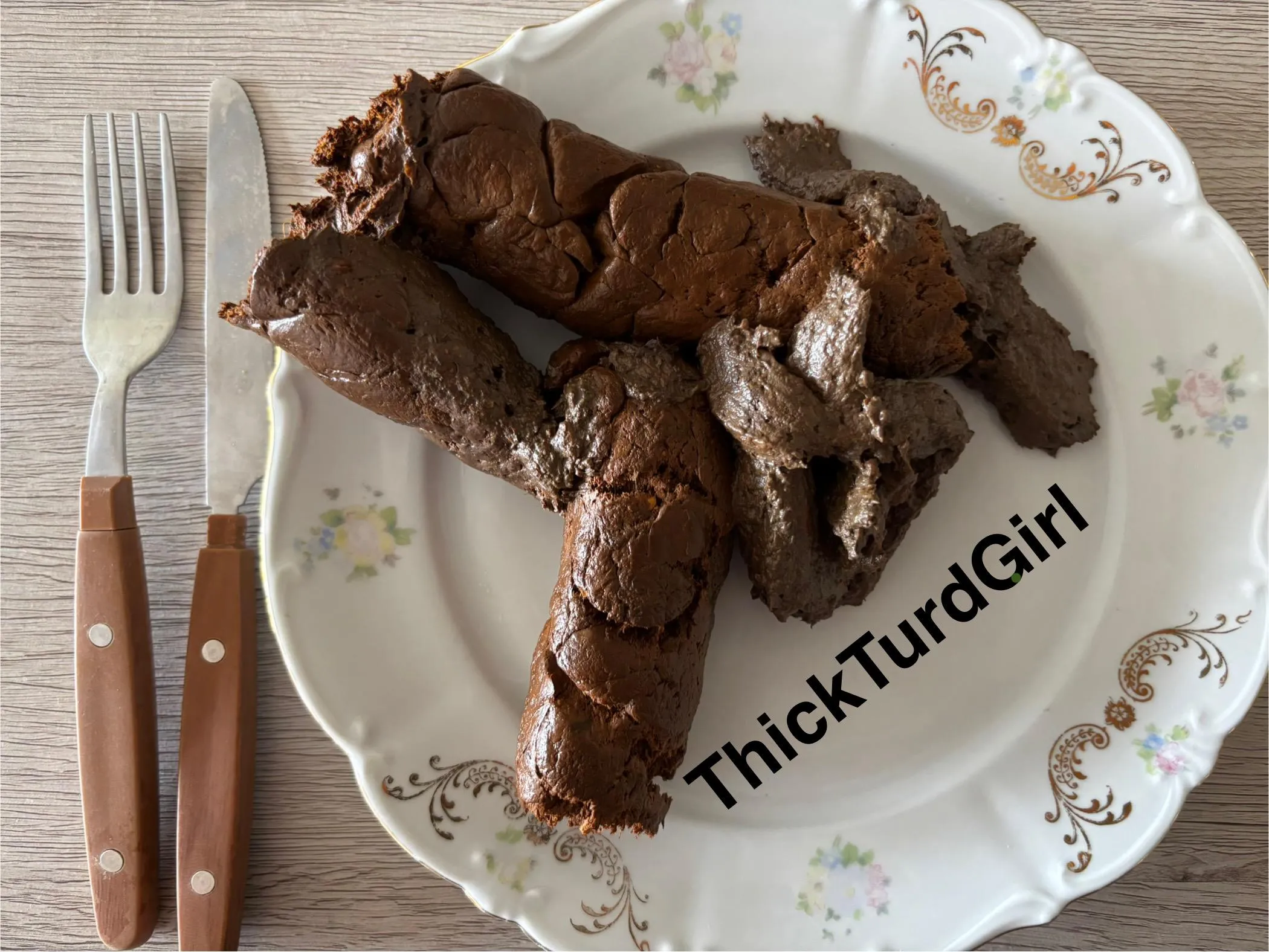 Mommy prepared a huge dinner for you. It took her bowels 5 days to cook it😈