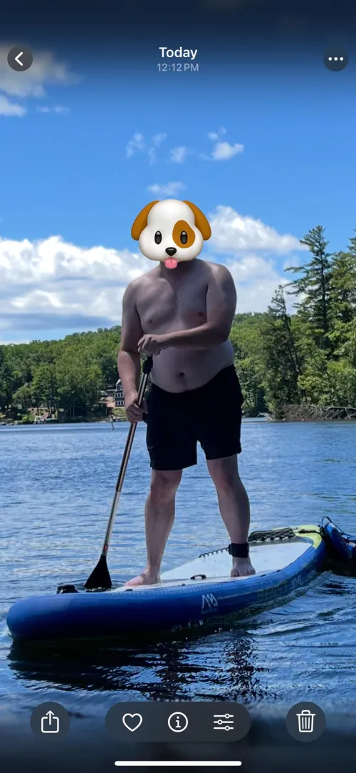 Thicc pup on the water