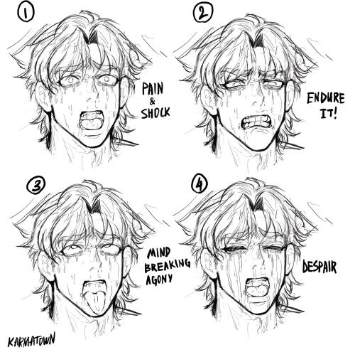 What's your fav painful expression? (With my OC Max)