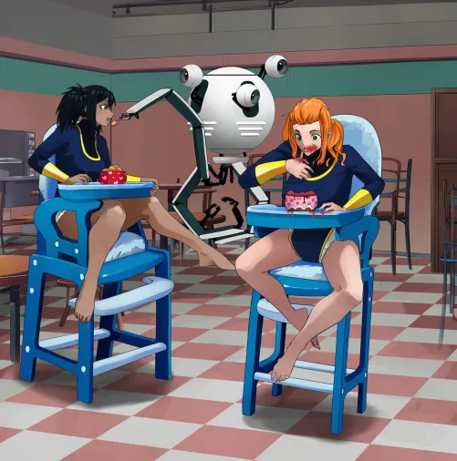 (Art by AbdlBabyGirl) feeding time in Vault 48