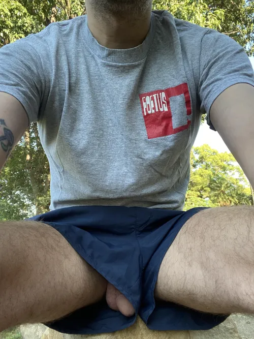 At a busy park