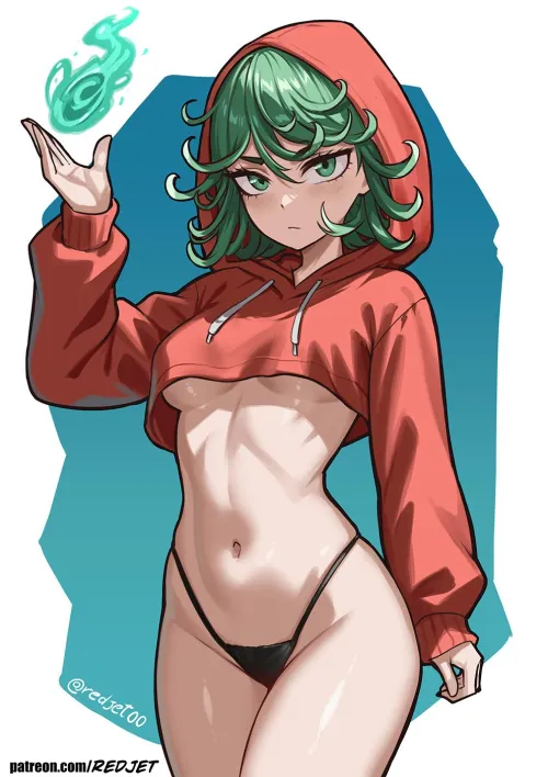 Crop-Top Hoodie Tatsumaki (redjet)
