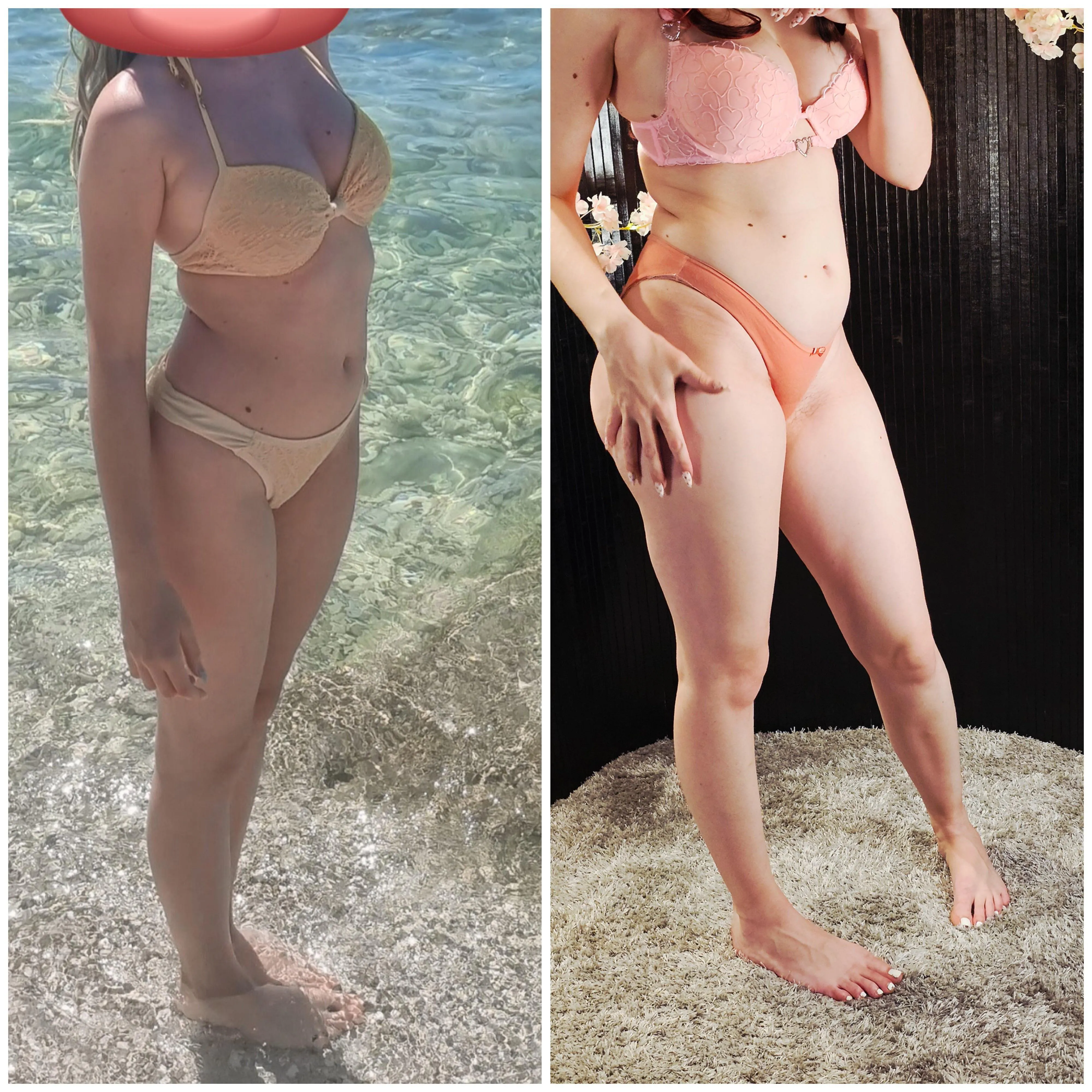 My hips expanded so much, can’t wait for my belly to get even fatter [Before & After]
