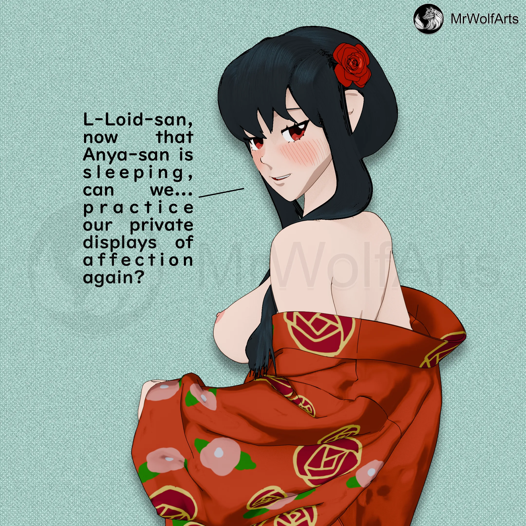 Now that Tanabata's festival is over, Yor and Loid have some free time alone... (OC fanart)