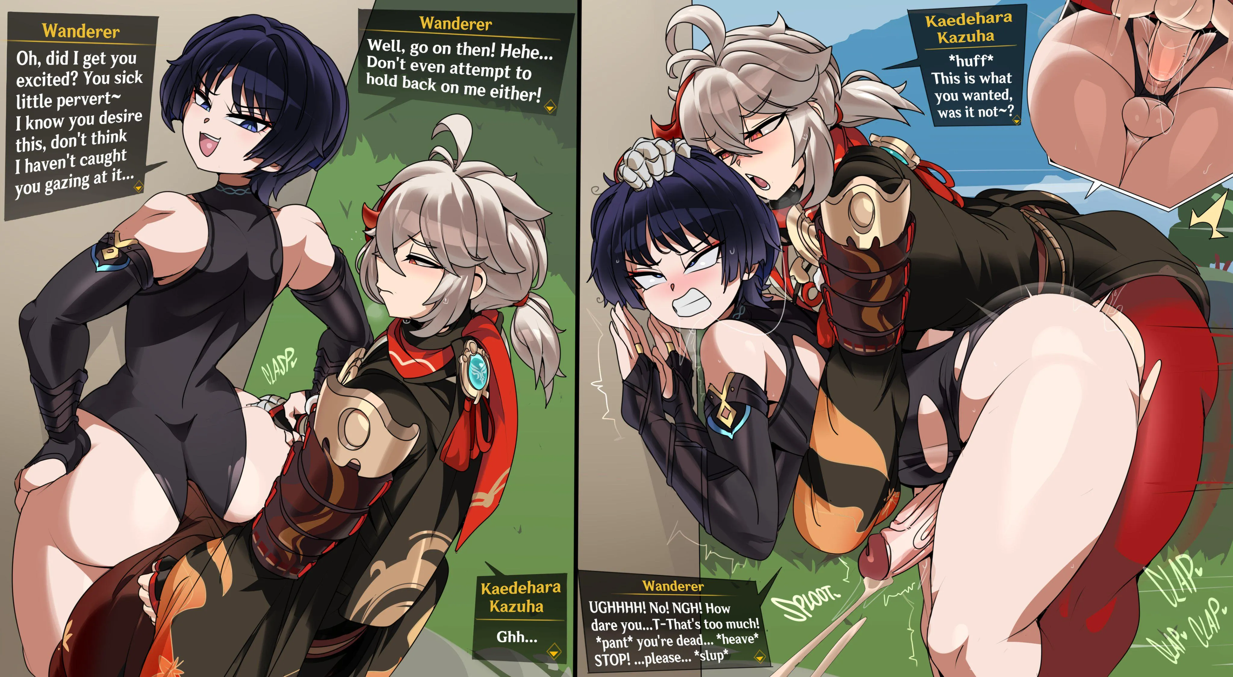 Scaramouche x Kasuha art by KirbCaptain