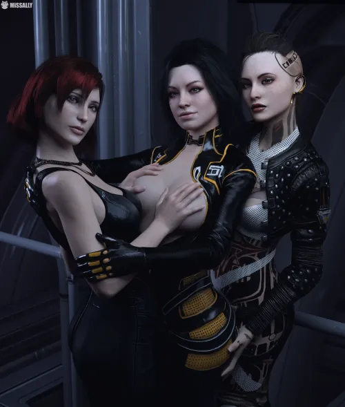 Shepard, Miranda and Jack (MissAlly)