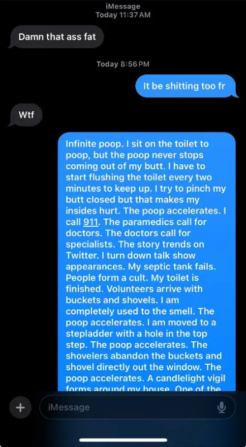 the poop accelerates