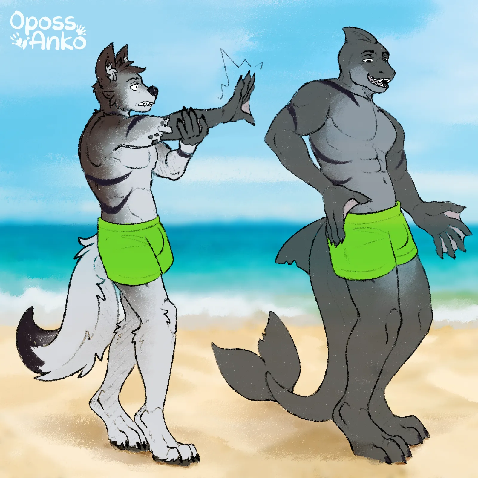 Wolf to shark tf by Kiri-Anko