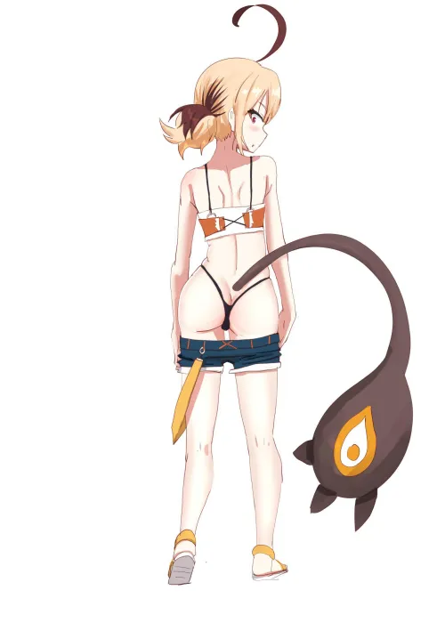 You see Gigi with her cake out by the pool, what do you do?