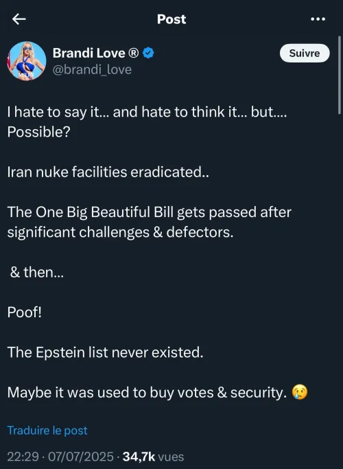 Brandi Love's first moment of clarity (circa 2025)