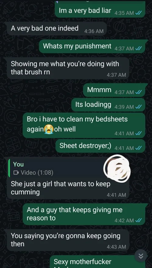 Daddy loves seeing what I'm doing;) (text exchange)