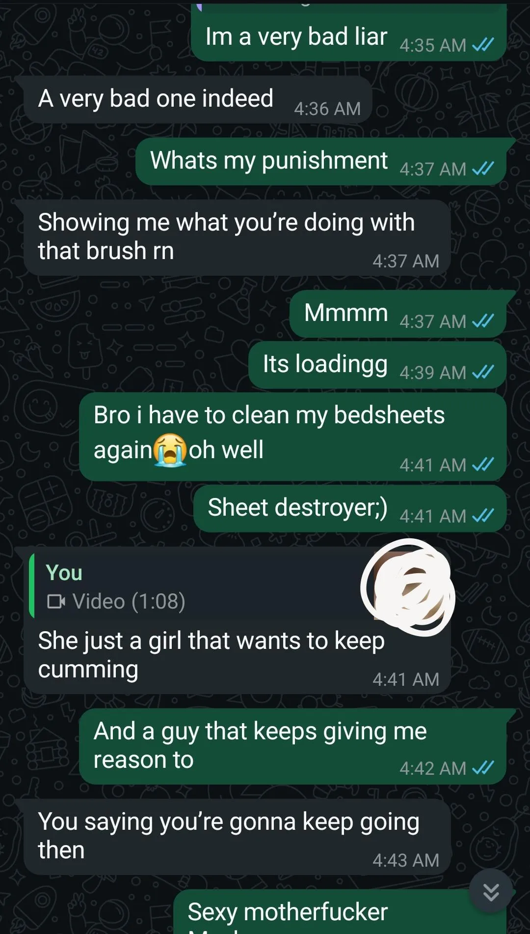 Daddy loves seeing what I'm doing;) (text exchange)