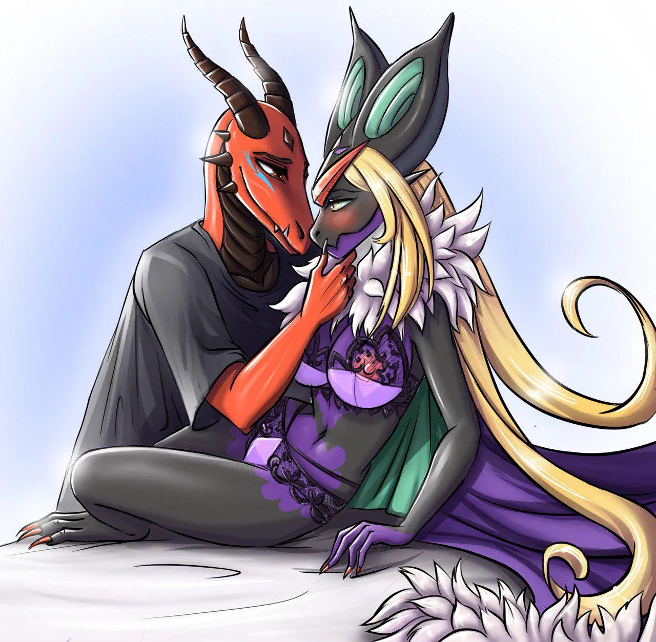 Dragon and wyvern (by me)