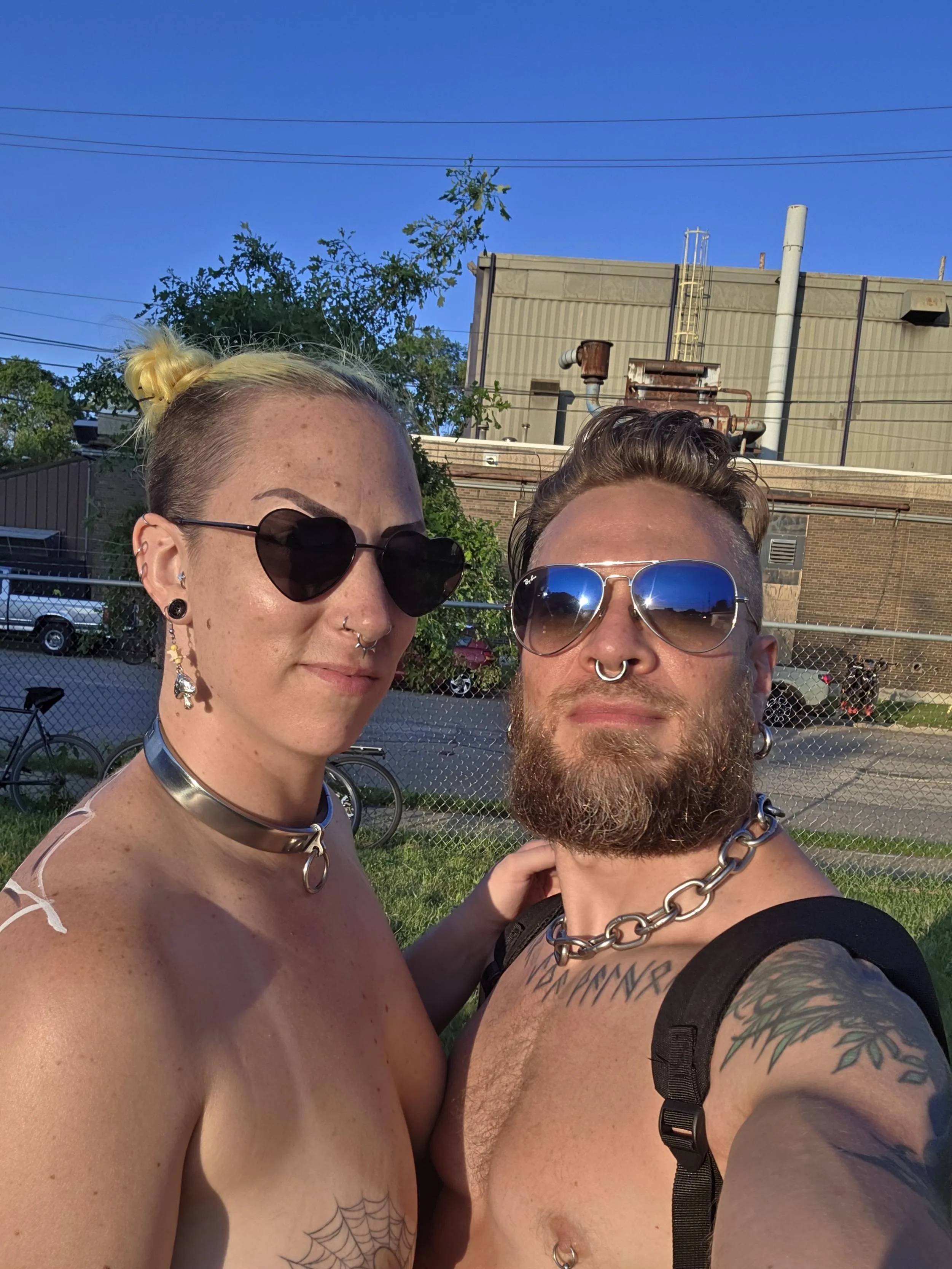 From the World Naked Bike Ride event in Milwaukee last month.