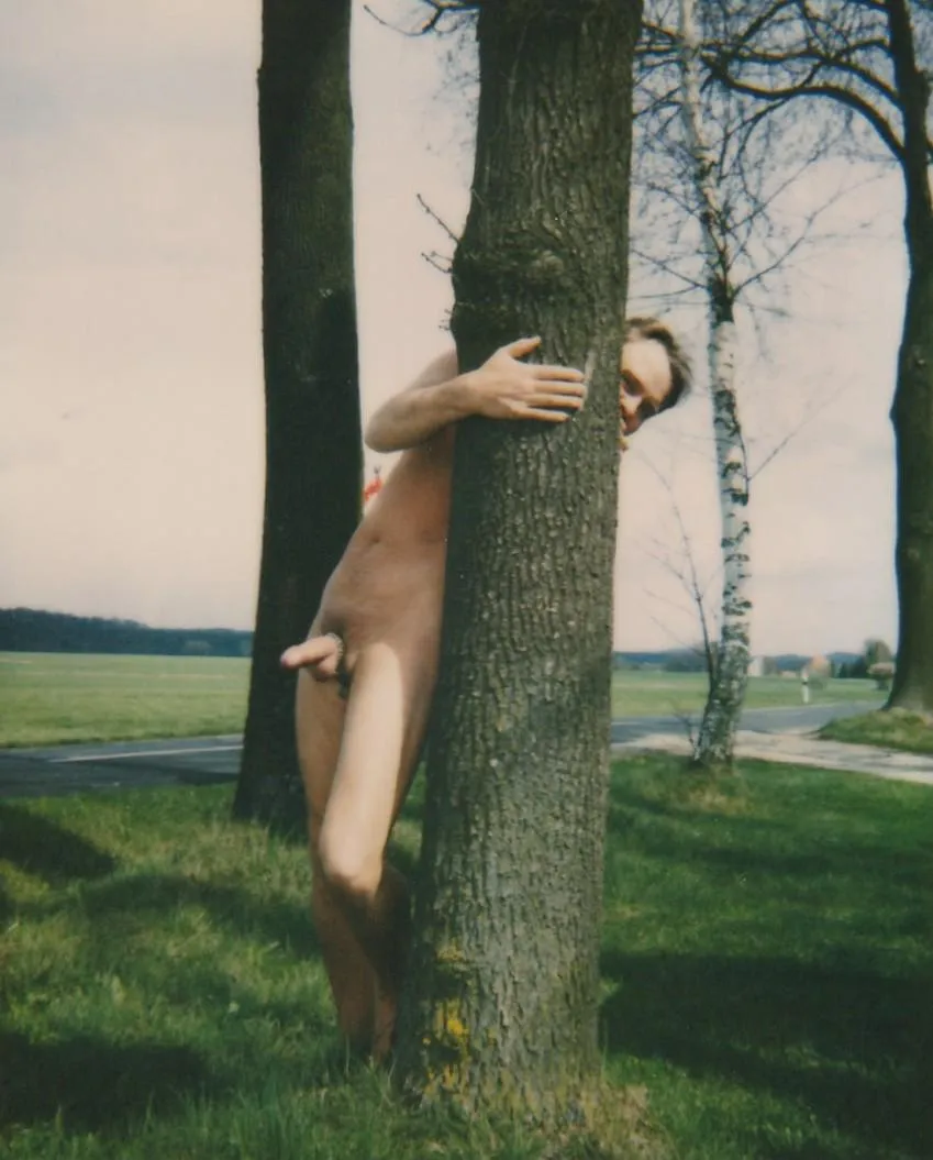 Hiding behind a tree