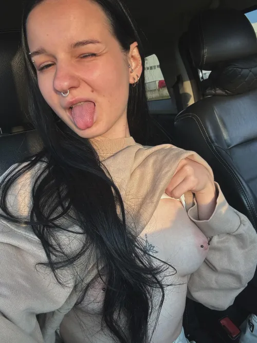 I like to tease guys in the car