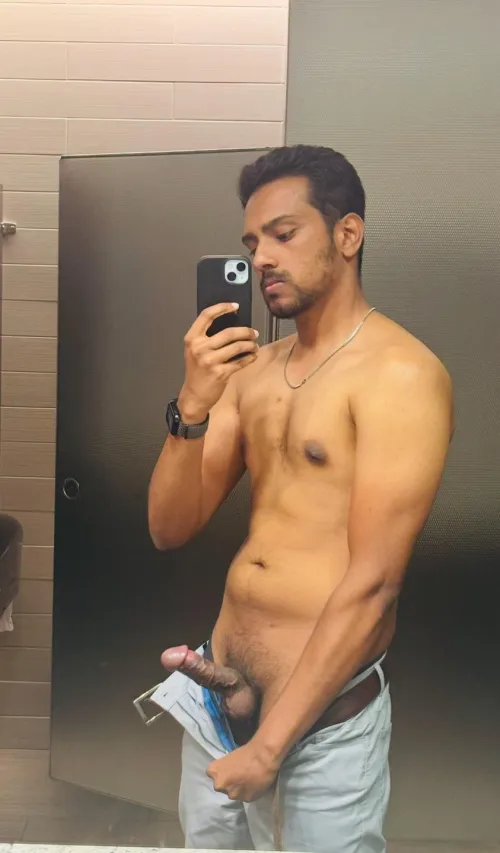 Nudes at office restroom