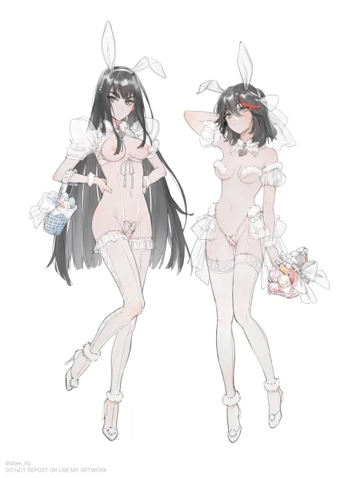 Satsuki and Ryuko at Easter [Kill la Kill] (Jibek Lily)