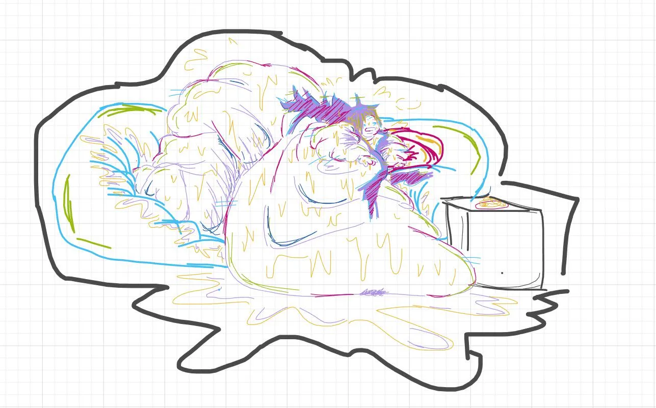 Fat ass femcel (heavy sweat)