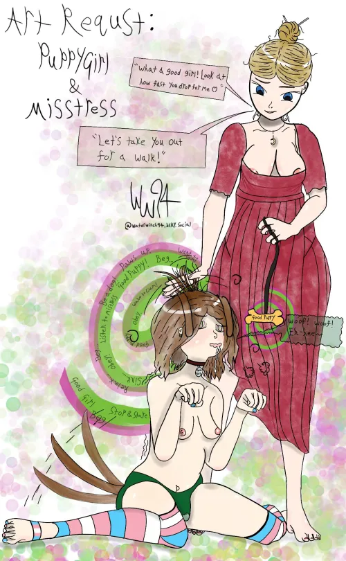 Good girls get walkies! (OC. Artist: WaterWitch94)