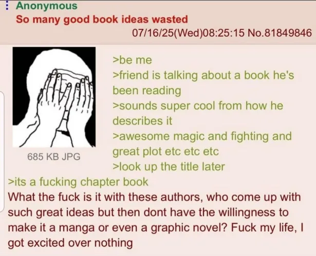its a fucking chapter book