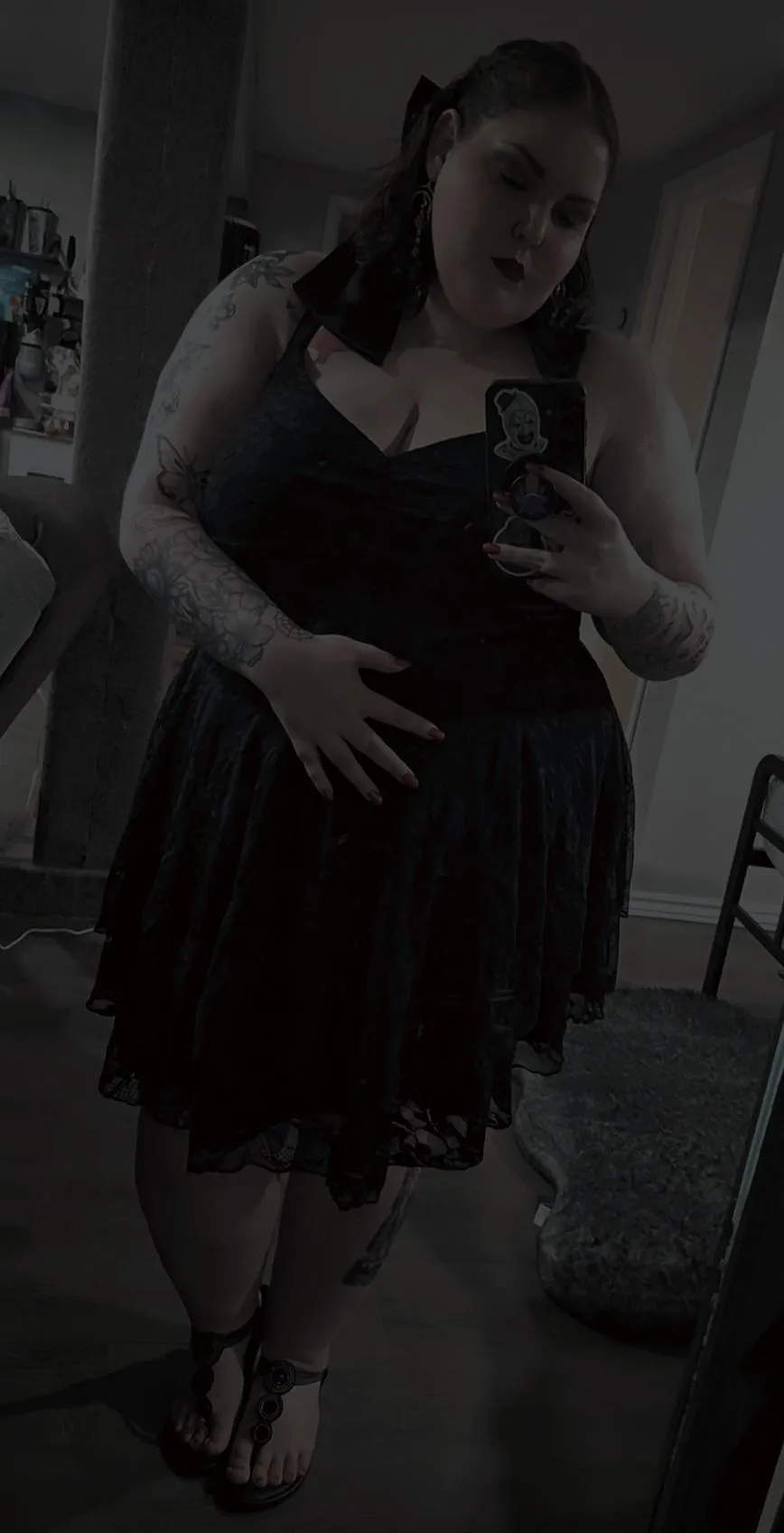 Felt like a goth baddie today 🖤