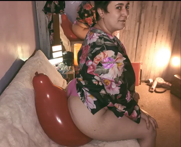 He begged Me not to pop him. I sat as gently as I could with all this ass.