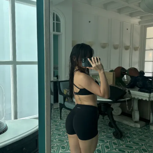 Just a little post-workout flex