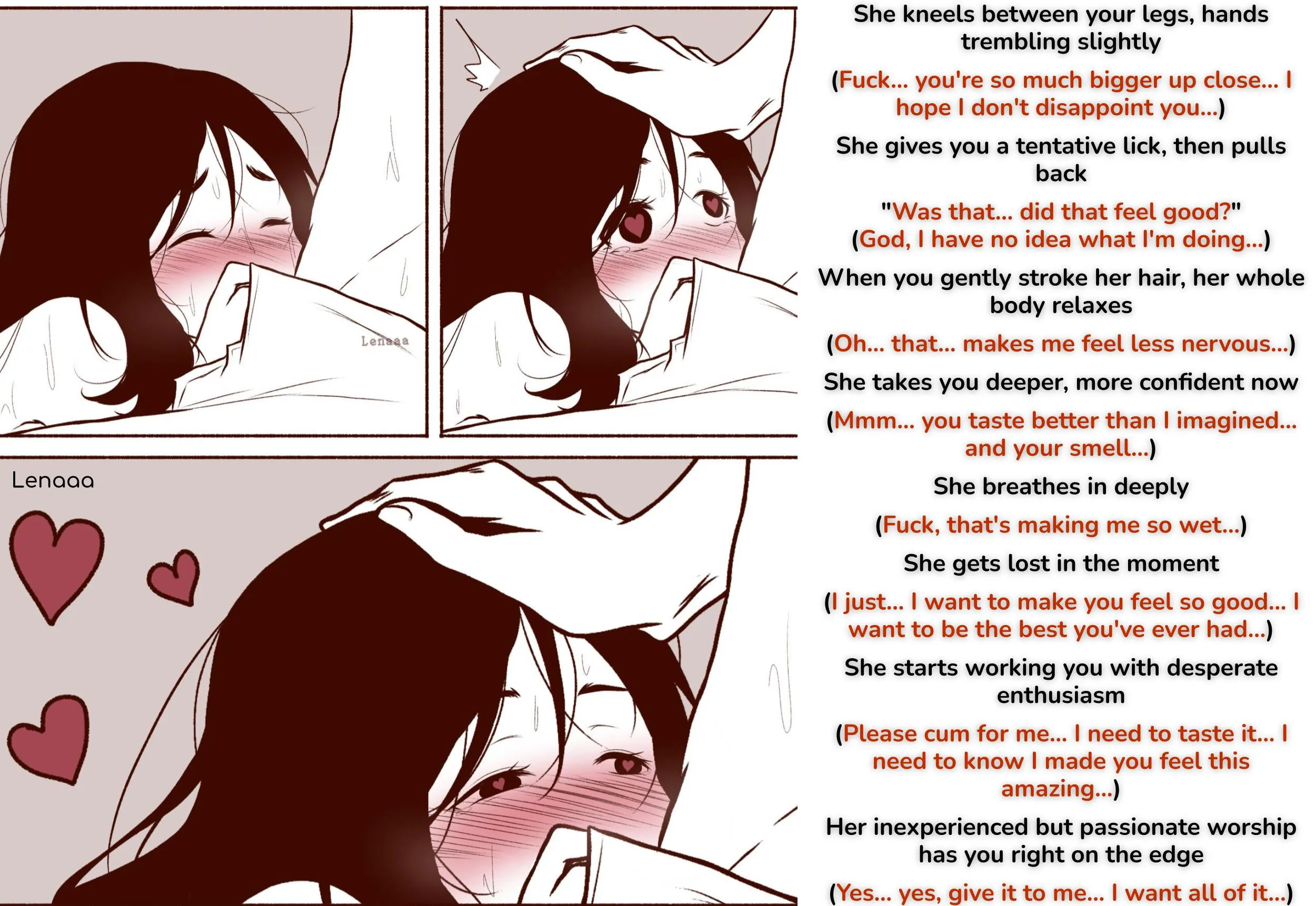 My First Time Going Down [Inexperienced] [First Time] [Insecure] [GirlFriend [Cock Worship] [Wholesome] Art by: @lenaaa