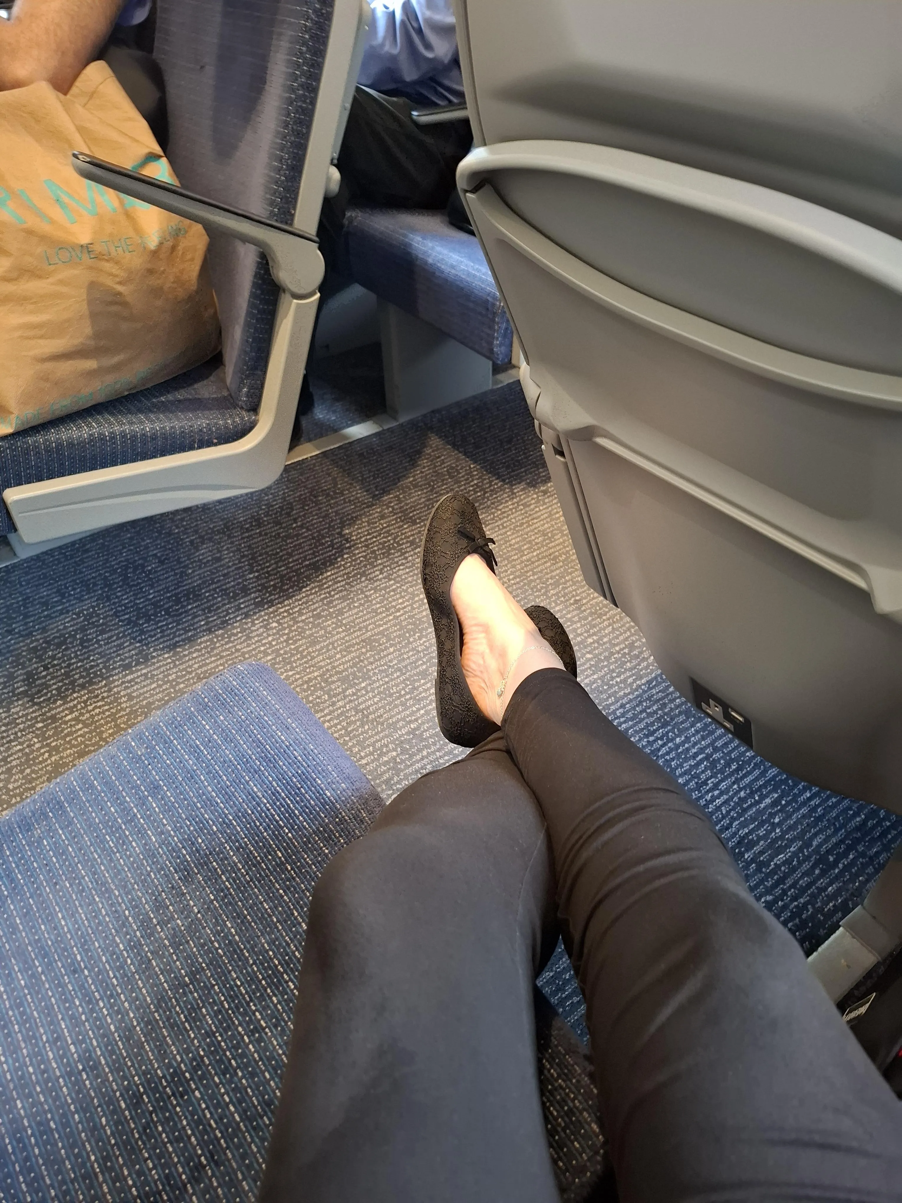 Size 11 and sweaty on a hot, public carraige