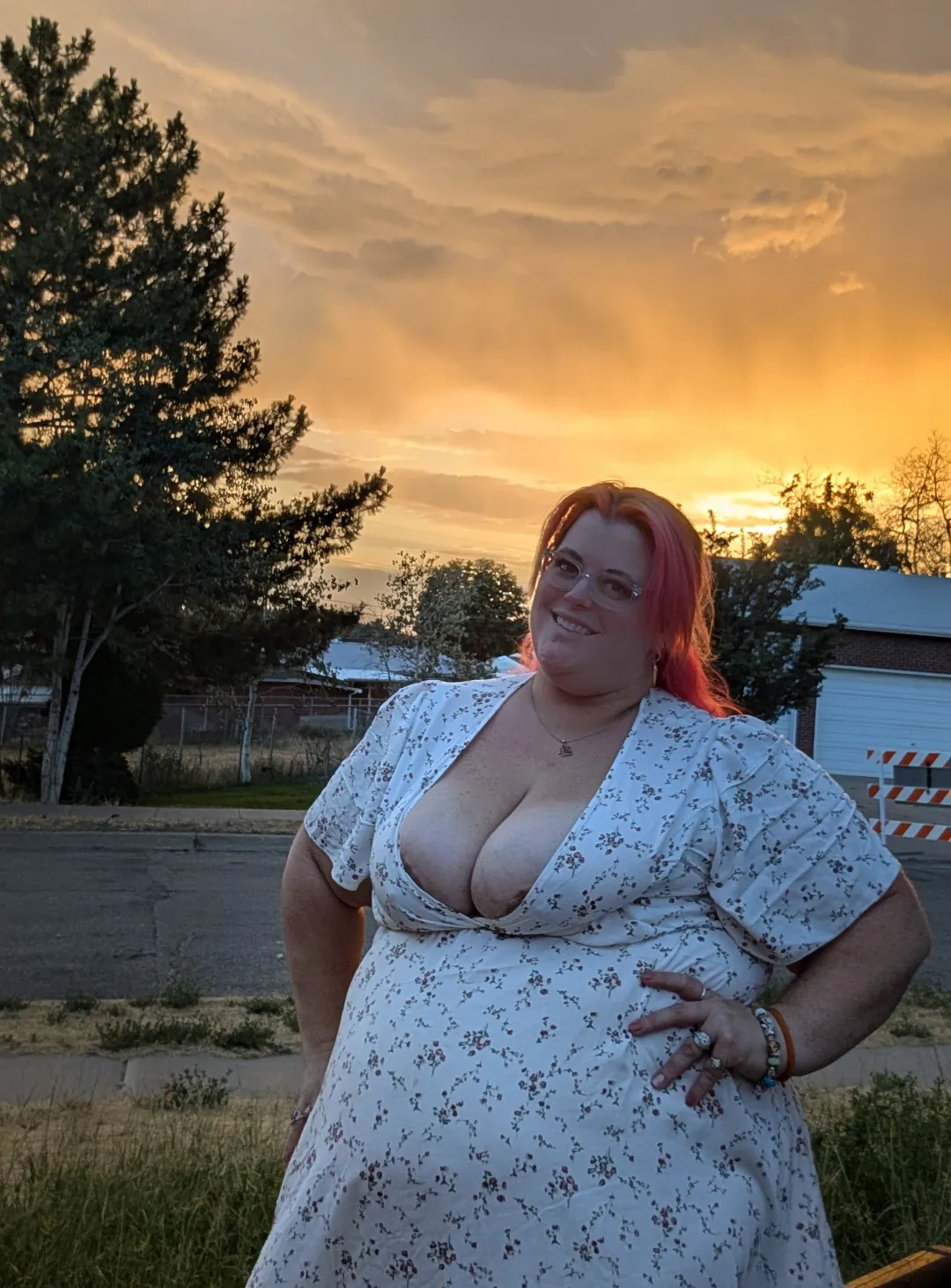 The sunset was beautiful tonight