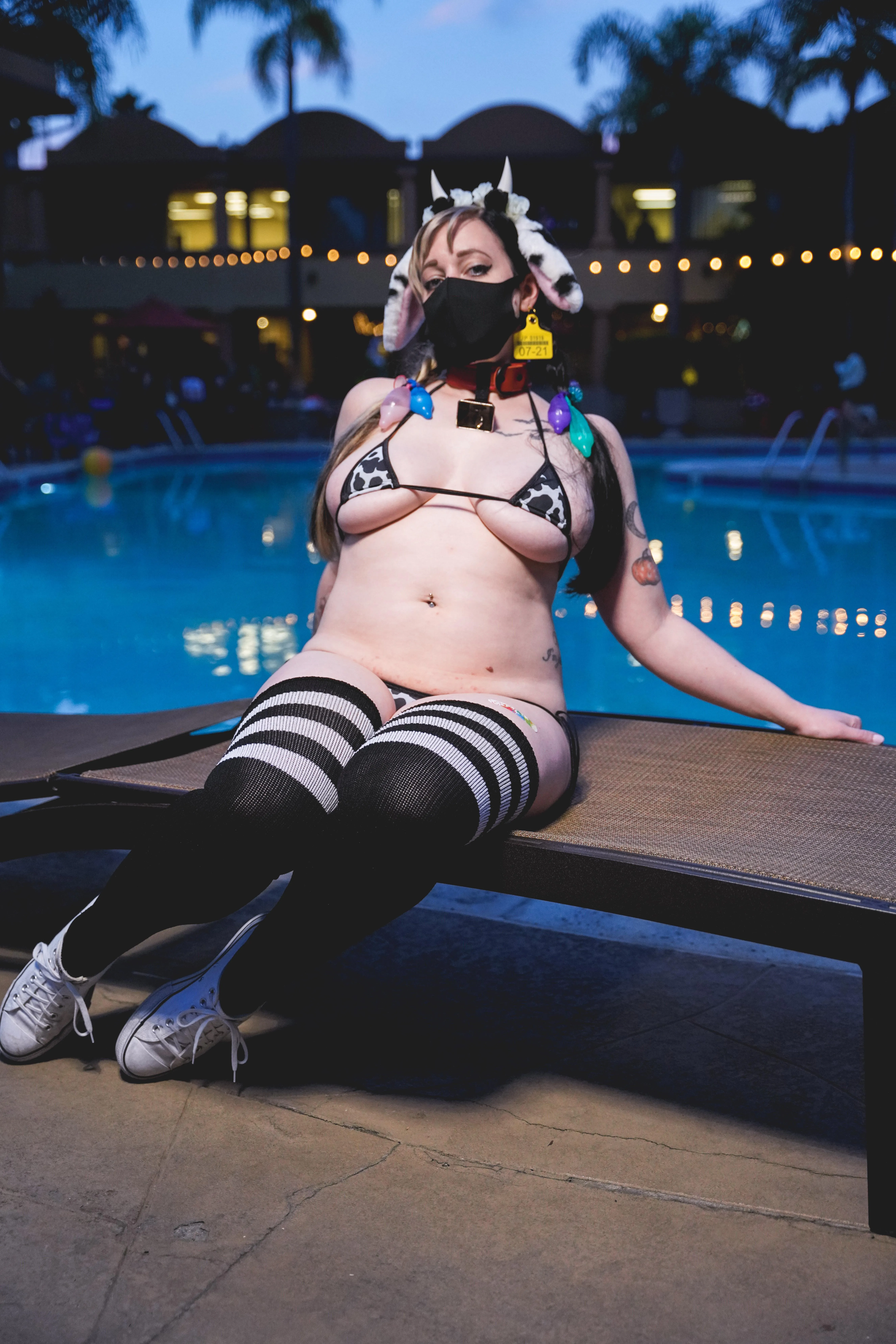 Want to milk me by the pool?