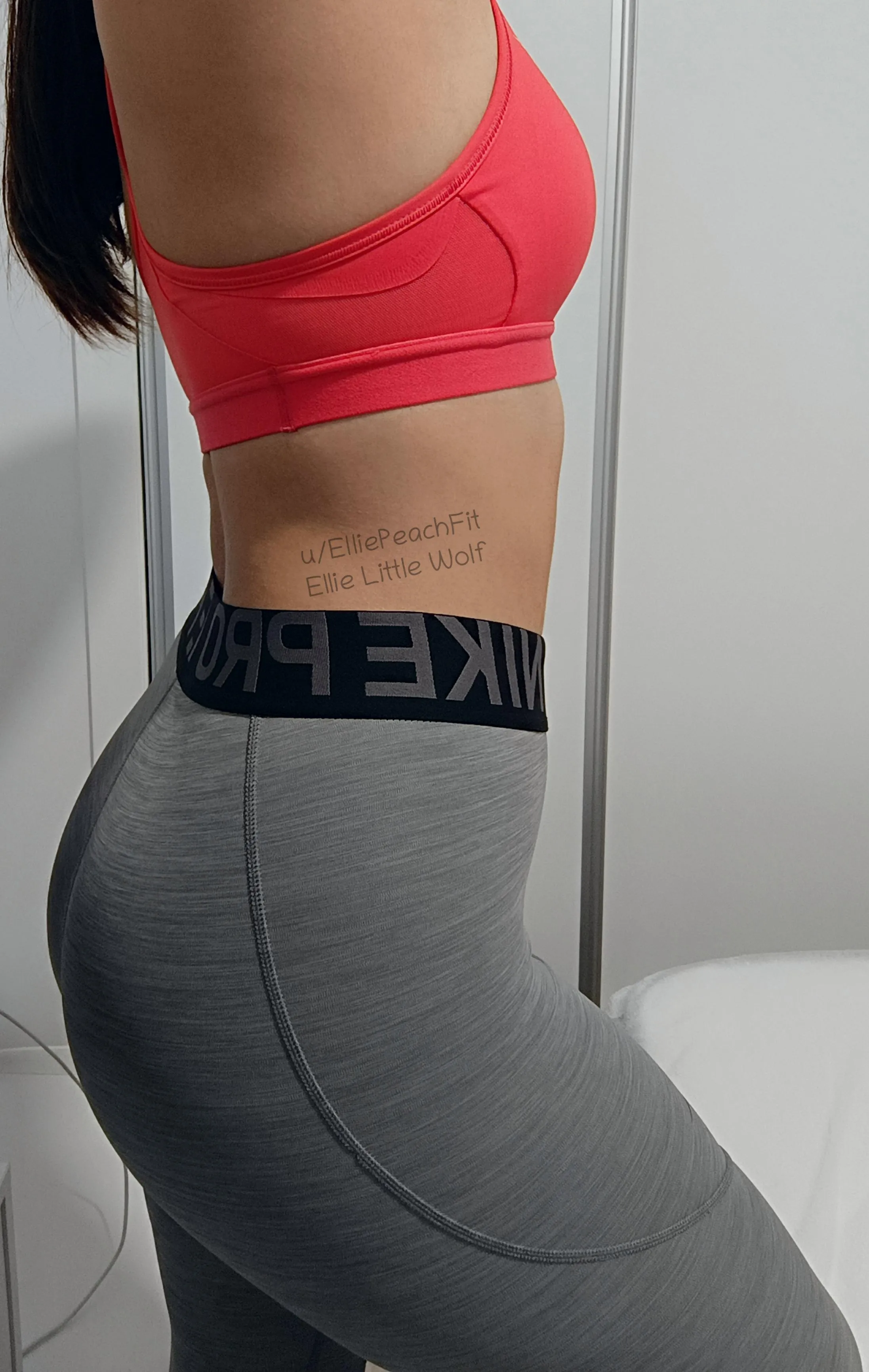 You walked in right as I was pulling this up my thighs.. oops