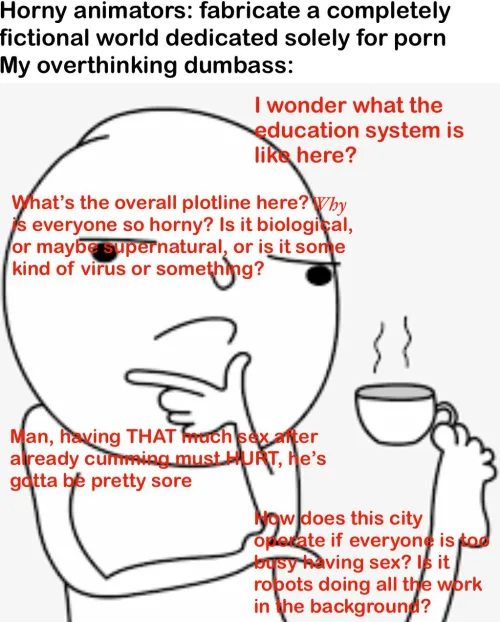 I can’t enjoy my porn without my plot!