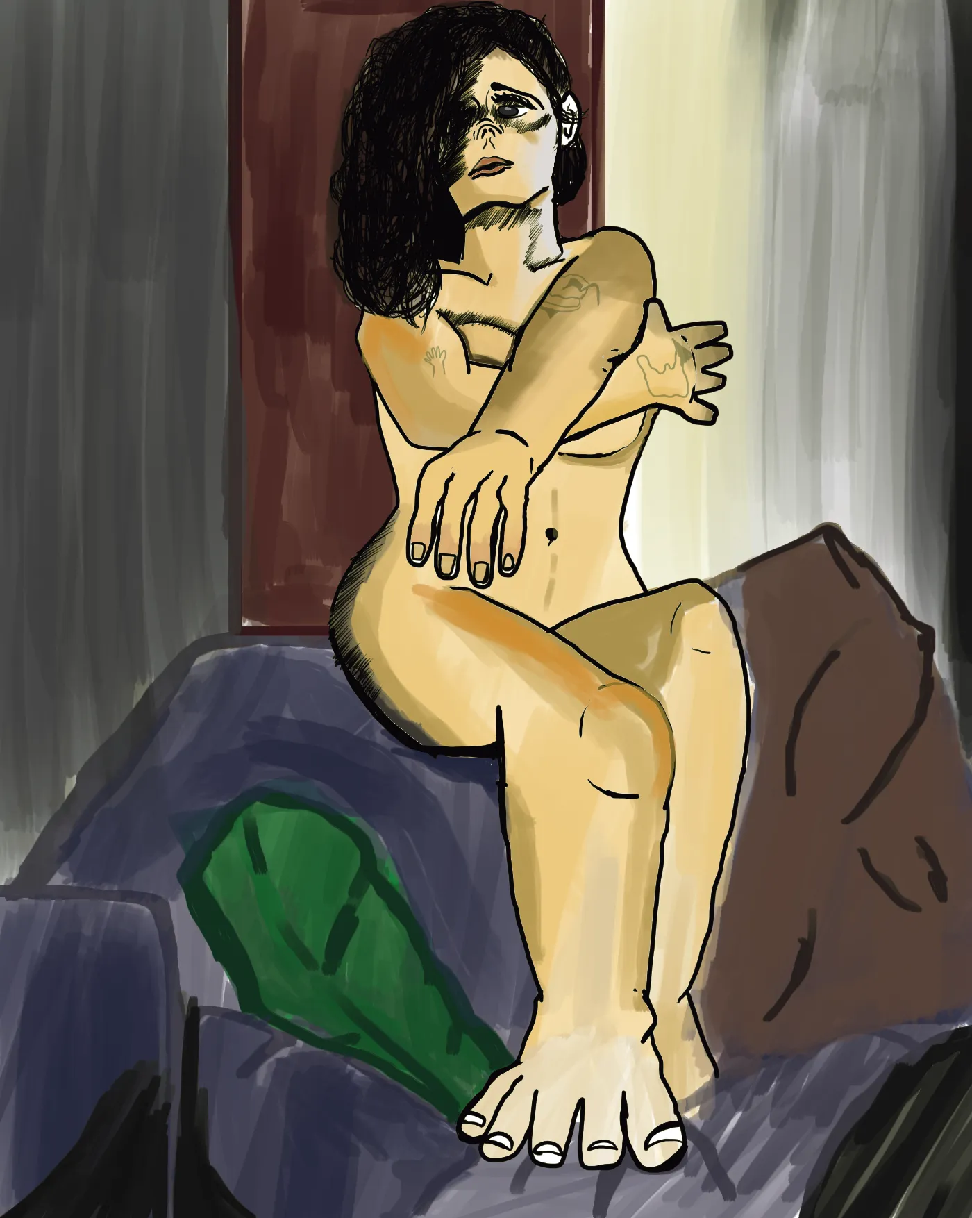 Seated pose in the morning light