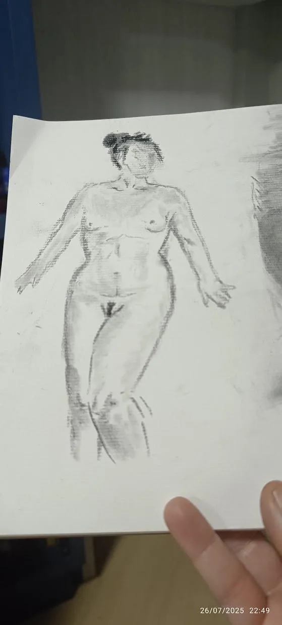 SoryWereHorny (charcoal drawing)