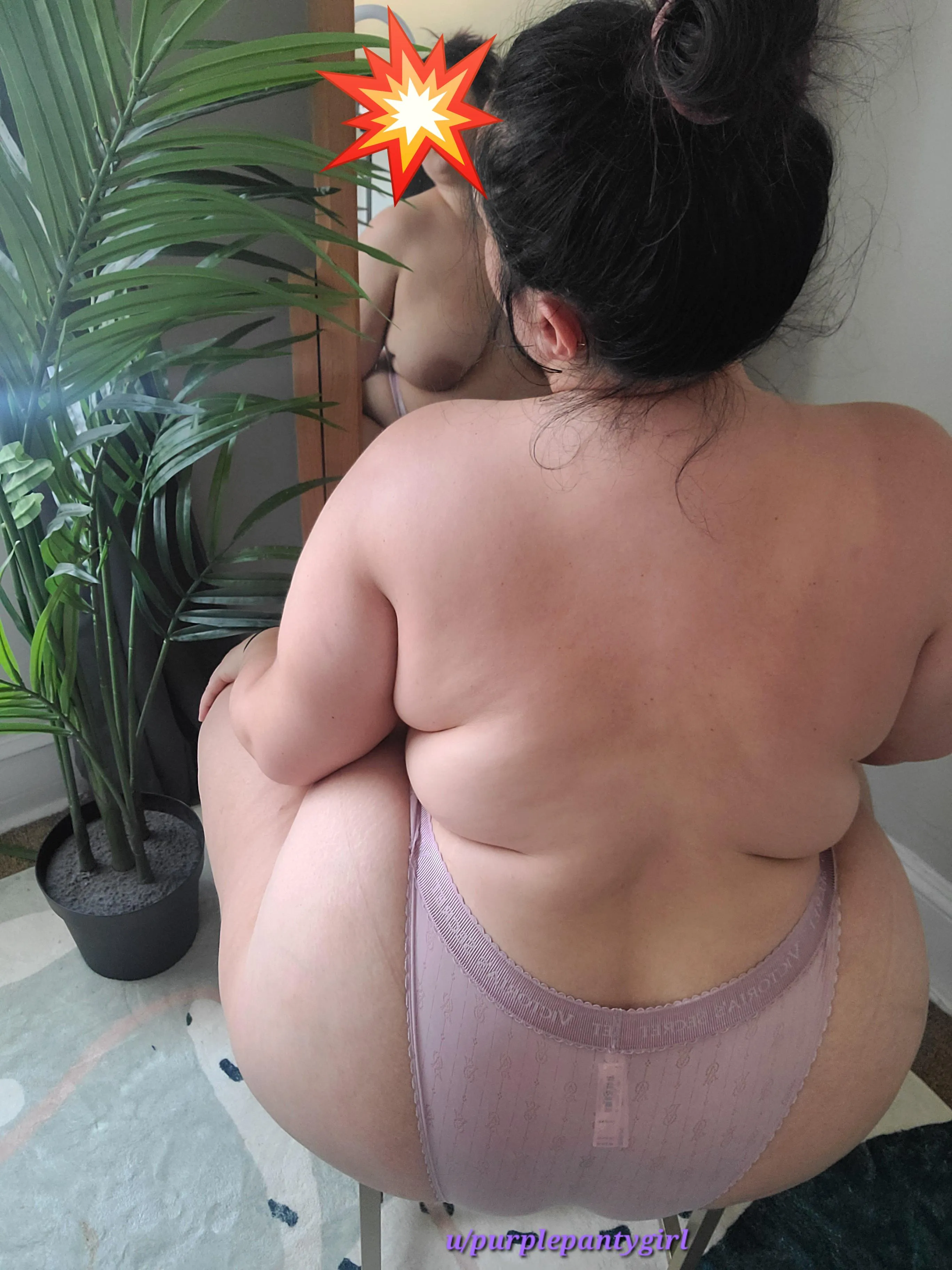 Your BBW fix for the day 💜 Brazilians cut across my fat ass just right 🥵