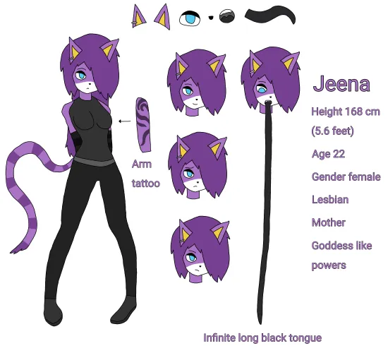 I know this doesn't belong here but this is my main oc Jeena The Cat, she is based off of blaze(that's why I decided to post this here), what do you guys and girls think about her? (Also mods sorry for posting this)
