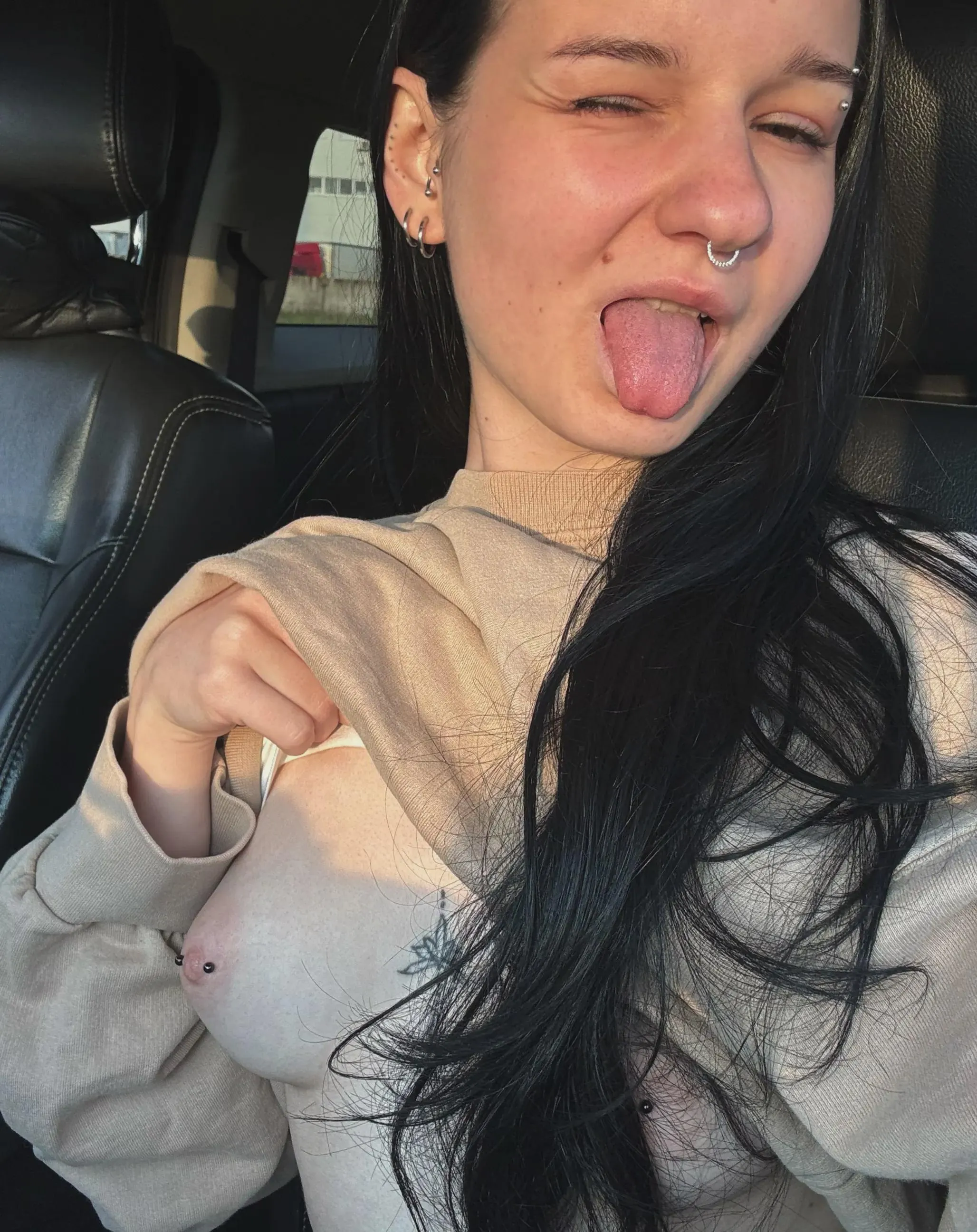 I like to tease guys in the car