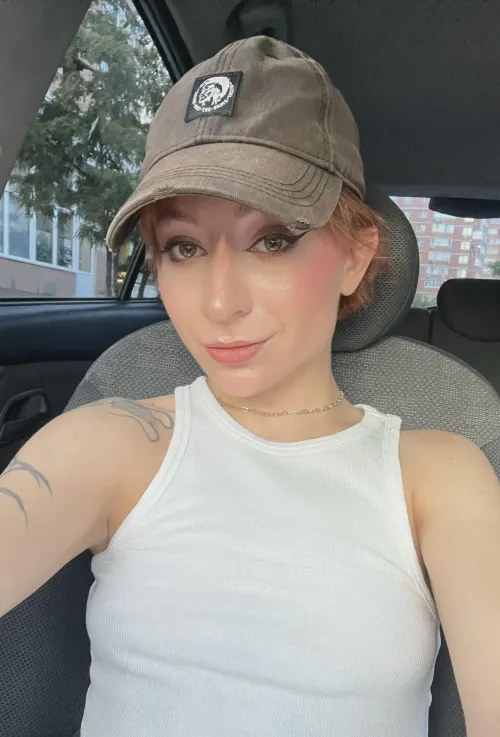 the cap always makes me look cute