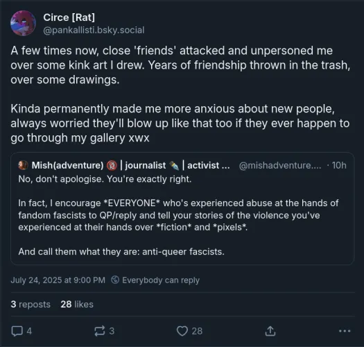 Anyone lost friends due to their kinks?